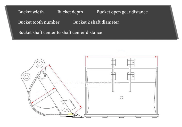 Kx155 Kx161 Kx163 Kx165 Kx183 Kx185 Kx175 Excavator Rock Bucket, Standard Bucket