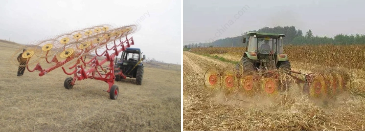 9lz Hay Rake Finger Wheel Rake for Farm Tractor