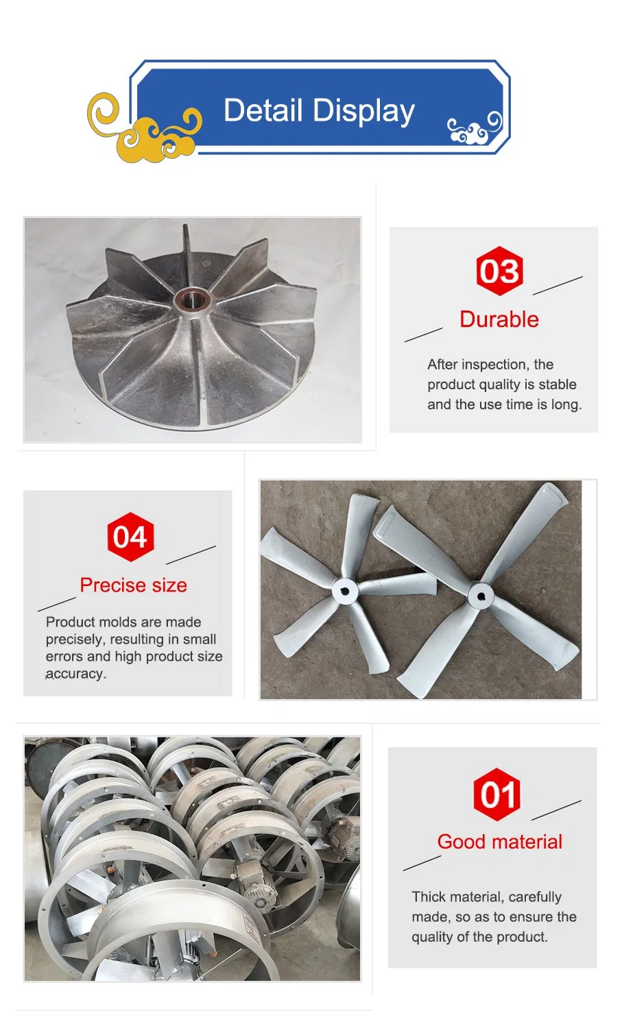 Aluminum Garden Light Die Casting Parts Aluminum Die-Casting Fan Blade