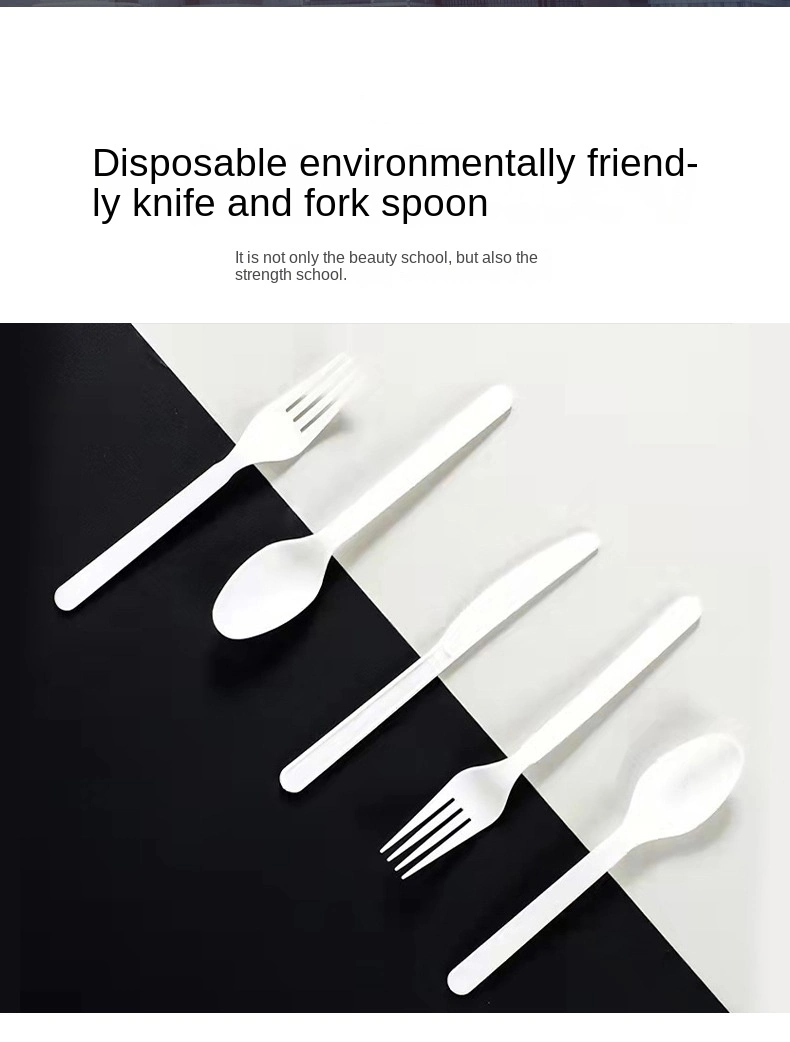 Popular Chinese Made Environmental Protection Material PLA Plastic Spoon, Fork and Knife Quality Assurance