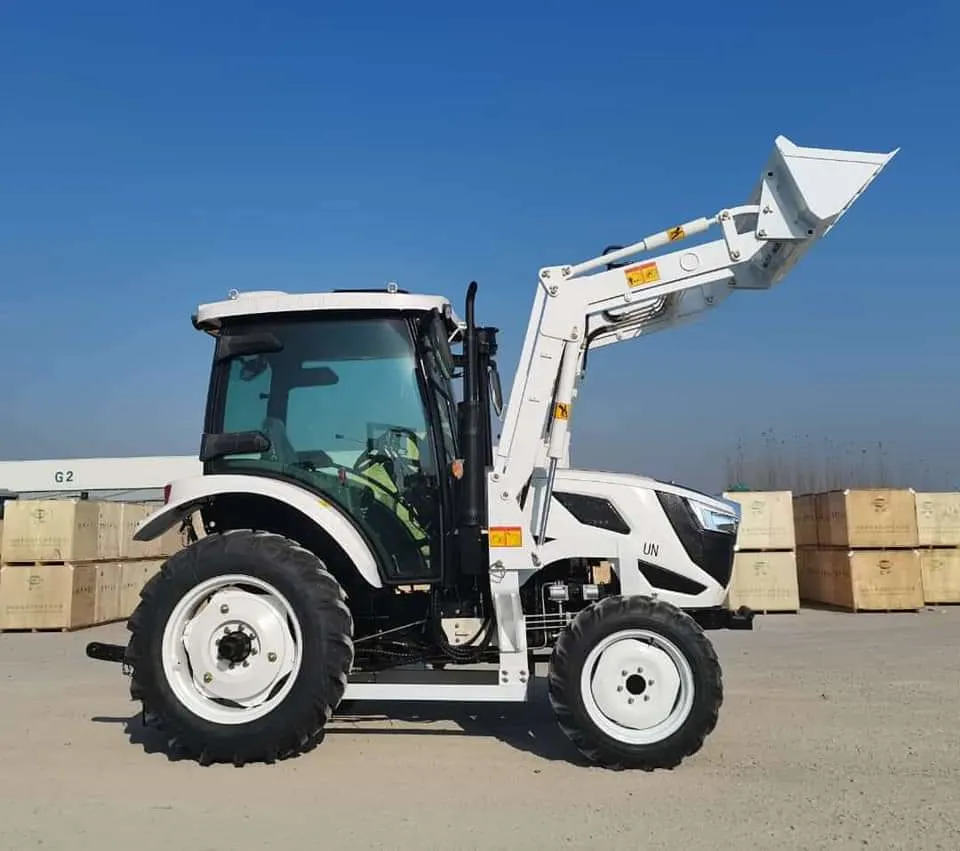 China Agricultural Machinery Manufacturer 60HP 4X4 Small Compact Garden Mini Farm Tractor with Front End Loader and Backhoe Attachment Price for Agriculture