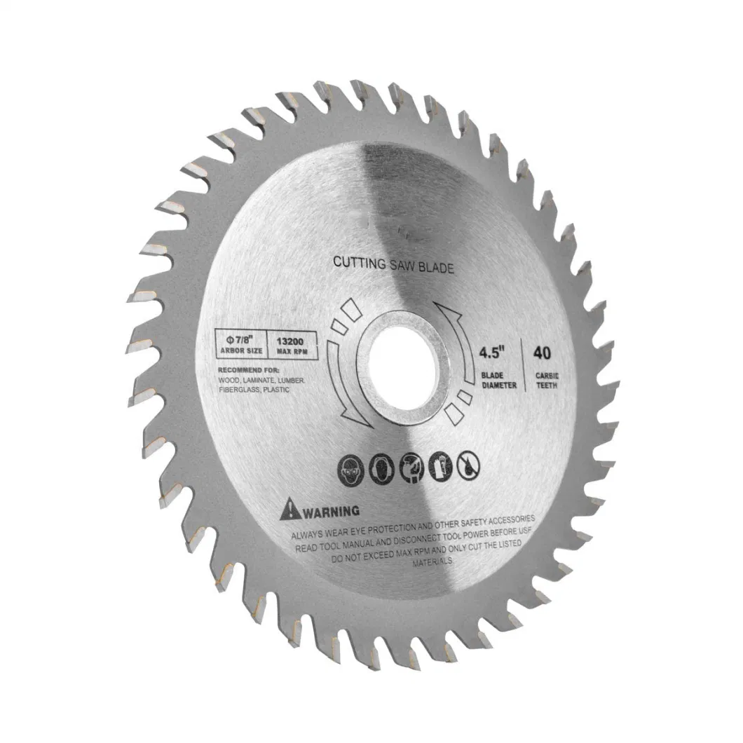 4-1/2-Inch 24t Tct Carbide Tipped Teeth Compact Circular Saw Blade with 3/8-Inch Arbor, General Purpose Tct Saw Blade for Long-Lasting Cuts in Wood