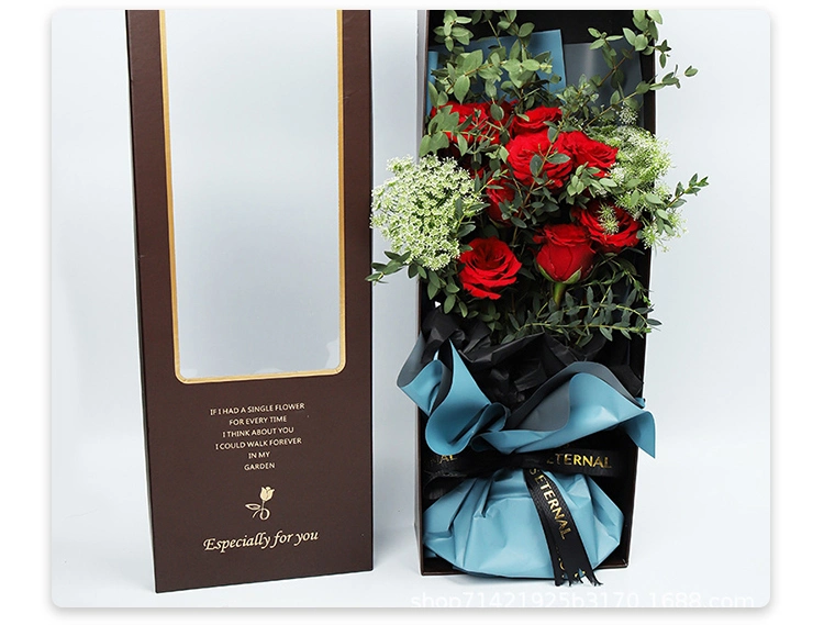 Huge Flower Box for Long Stem Rose, Gift Box with Window