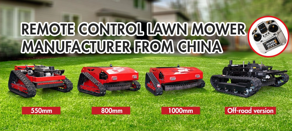 Rubber Crawler Robot Gasoline Self Propelled Garden Remote Control Lawn Mower for Sale