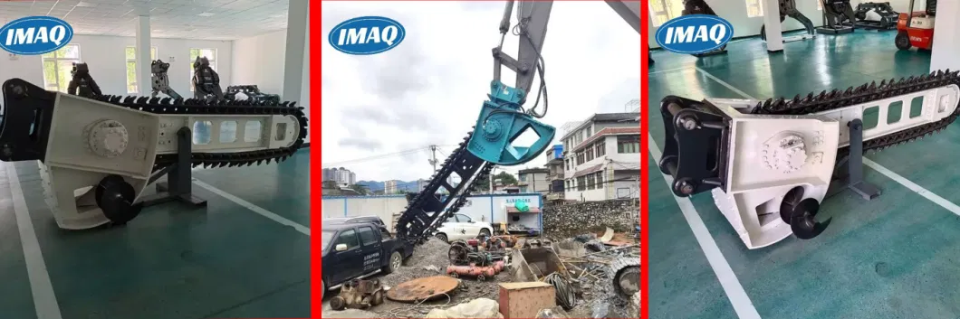 Excavator Rock Saw Pipeline Trenchers Water Supply Pipelines Asphalt Trencher with Tractor