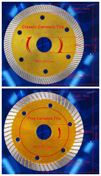 105-520mm Zero Chipping Diamond Saw Blade,Diamond Tools,Cutting Disc,Ceramic Cutter Blade for Tile Porcelain,Granite Cutter Blade,Marble Stone,Diamond Wheel