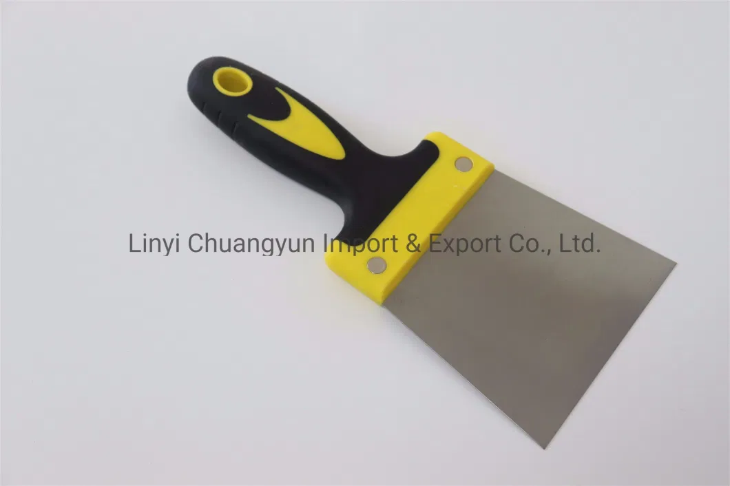 Wall Painting Scraper Putty Knife with Rubber Handle Stainless Blade