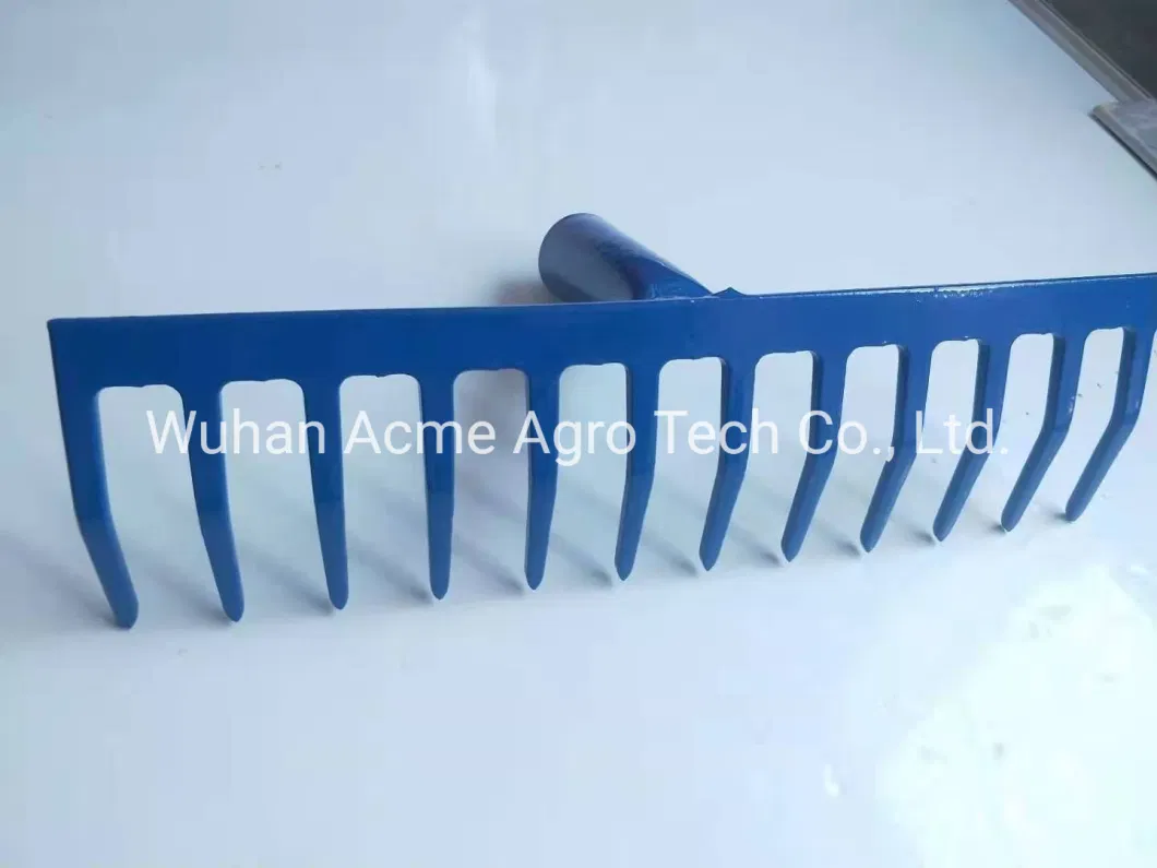 12t Farm Agro Tools 12-20 Teeth Wood Handle Steel Garden Rake