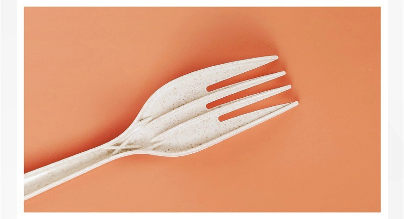 Hot Sale Degradable Tableware Set Wheat Straw Knife Fork and Spoon