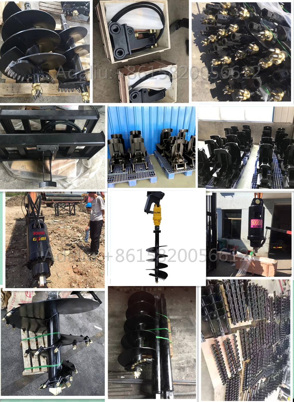 Hydraulic Earth Drill Post Hoe Digger Auger Drill for Sale