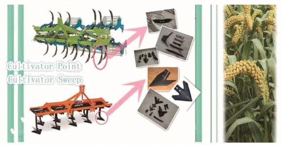 260X225X6mm Cultivator Sweeps Rotavator Spares Rotary Tiller Blade