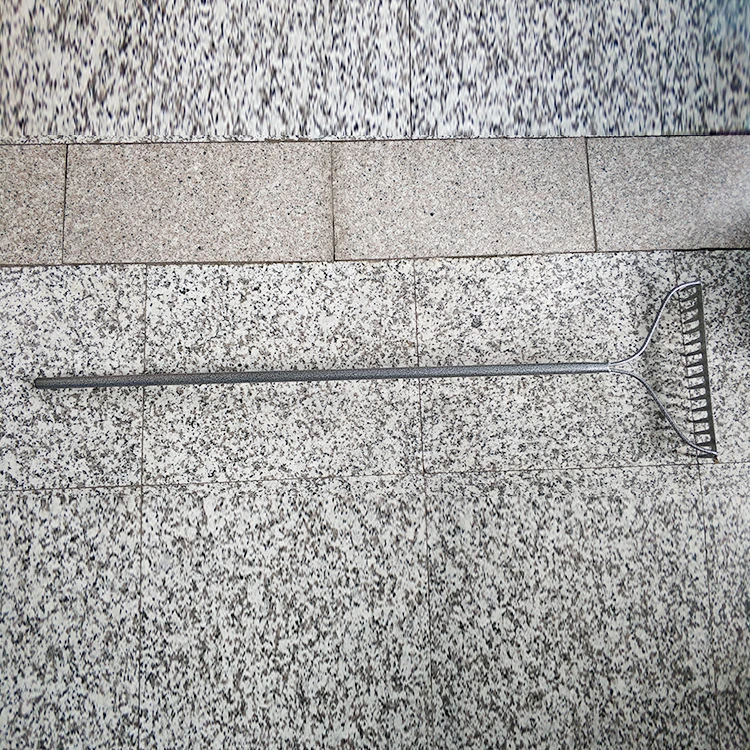 Iron Steel 16 Teeth Solid Steel Garden Soil Long Handle Rake