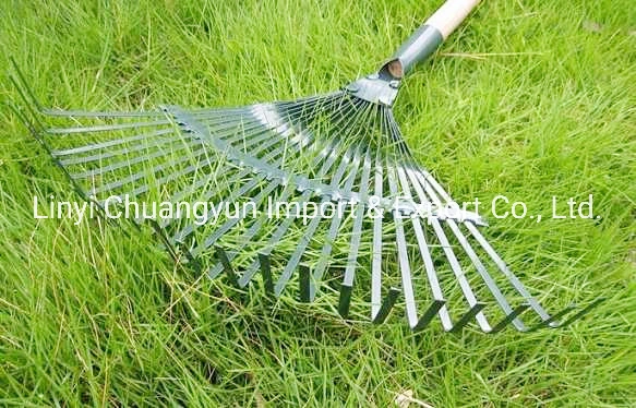 22 Teeth Carbon Steel Garden Sweeping Grass Leaf Rake