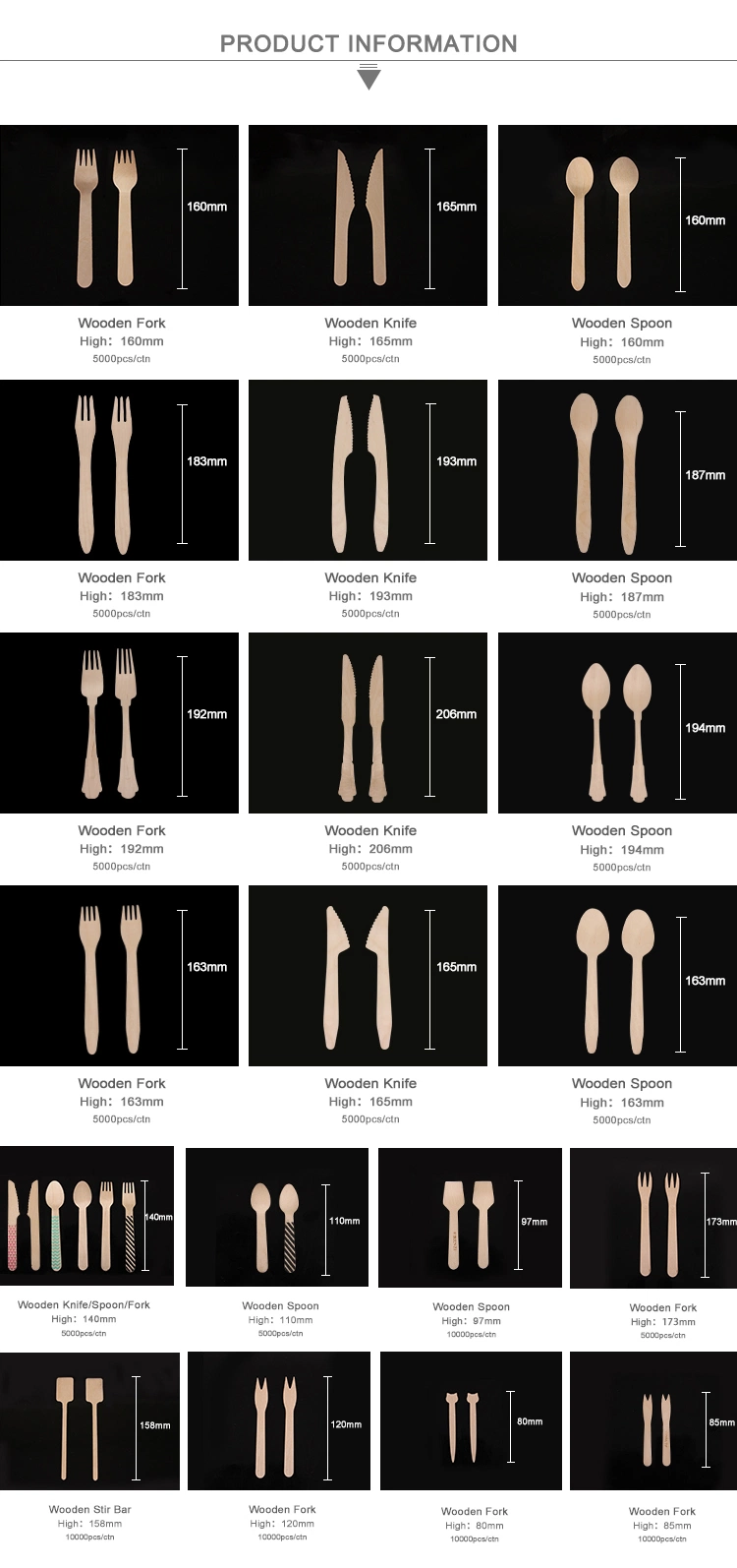 Customized 100% Birch Disposable Wooden Cutlery Disposable Forks Spoons Knives for Meal