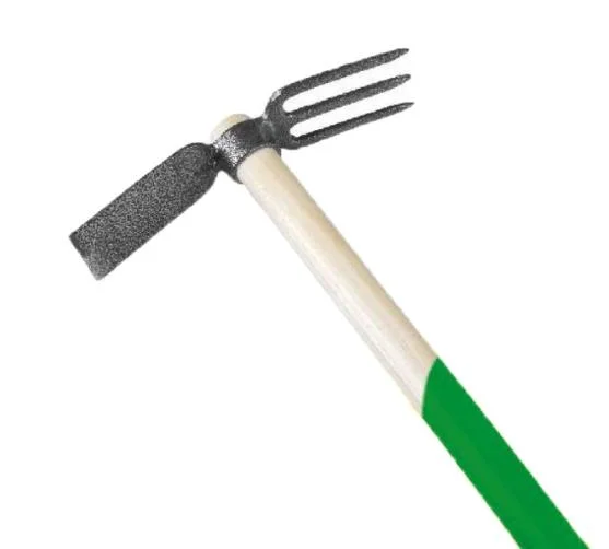 Agricultural Garden Tools Three-Tooth Rake with Wooden Handle