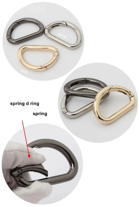 China Supplier Pet Collar Accessories Heavy Duty Black Metal Hook D Ring