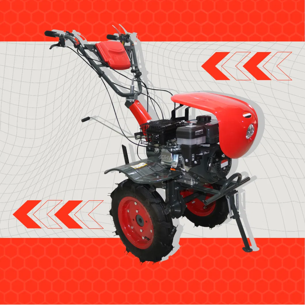 7HP Gasoline Motor Hoe with Big ATV Tires and Front Wheel