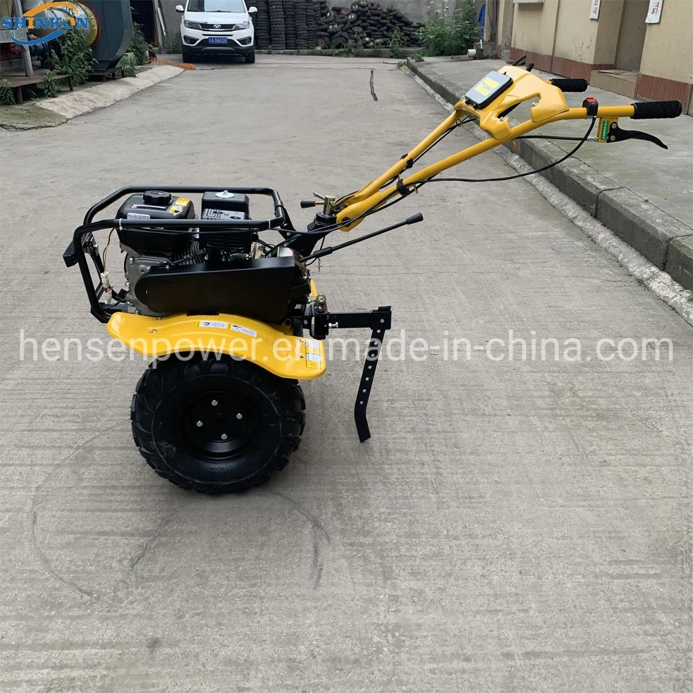 7HP Petrol Tiller with Big ATV Wheel Front Rectangular LED Light