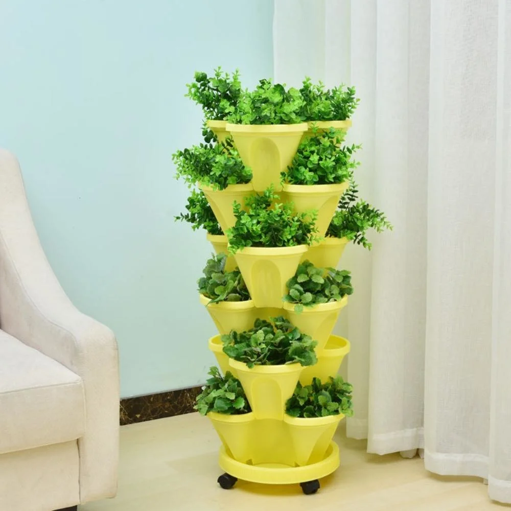 Stackable Flowerpot Plastic Vertical Three-Dimensional Pot Garden Home Combination Vegetable Planting Box Bl20025