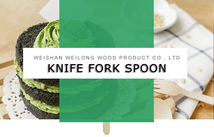 Environmental Birch Wood Made Spoon Fork Knife