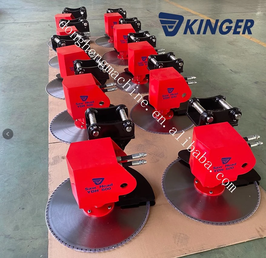 Kinger Best Excavator Wood Saw Attachment Hydraulic Circular Head High Speed Sharp Blade China Supplier Factory Outlet