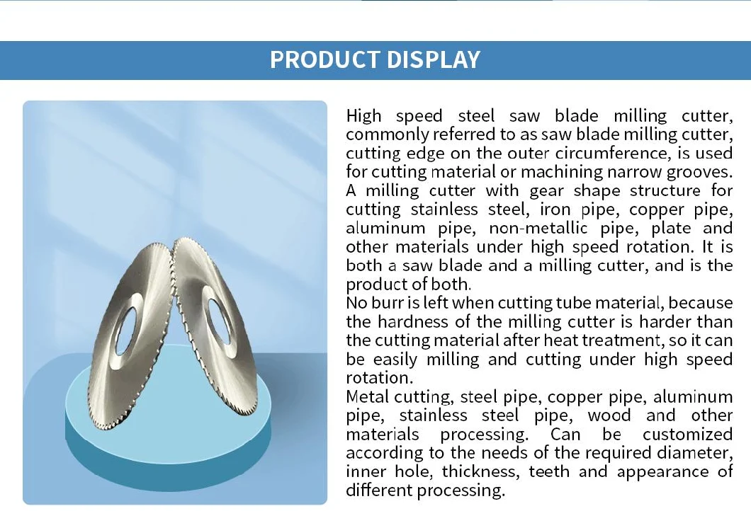 Circular Rotary Disc Saw Cutting Blades for Cutting Stainless Steel Metal Coils