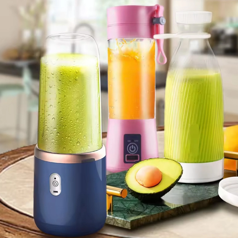 Hot Selling Home Use Portable 400ml USB Electric 6-Blade Juicer Mini Blender with Double Cups