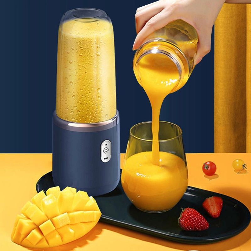 Hot Selling Home Use Portable 400ml USB Electric 6-Blade Juicer Mini Blender with Double Cups