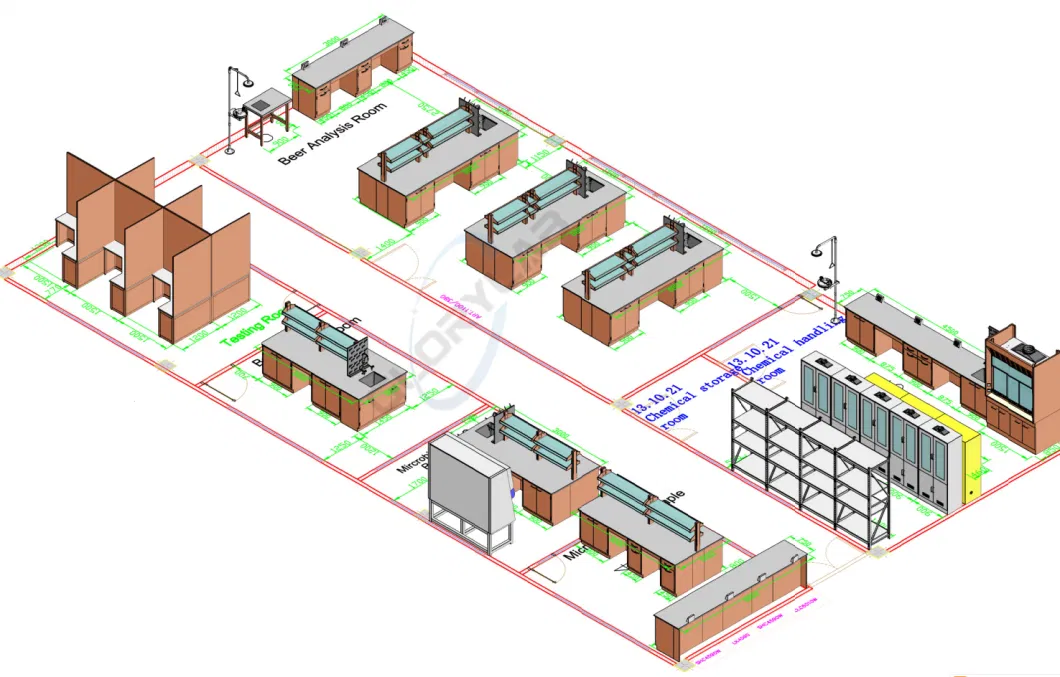 Stainless Steel Superior Quality Lab Furniture in Pharmaceutical Lab/Cleanroom Jh-Ss001