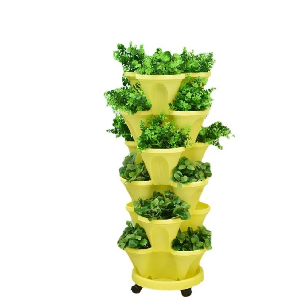 Stackable Flowerpot Plastic Vertical Three-Dimensional Pot Garden Home Combination Vegetable Planting Box Bl20025