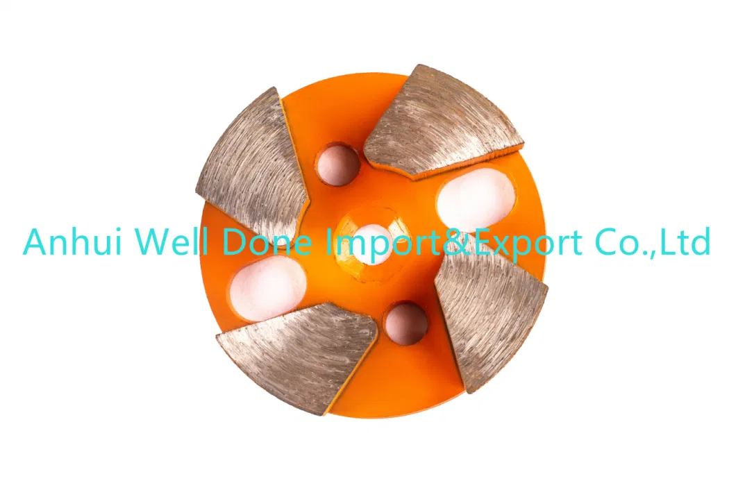 Metal Diamond Grinding Disc Four Segments Soft Bond Concrete Grinding Blade