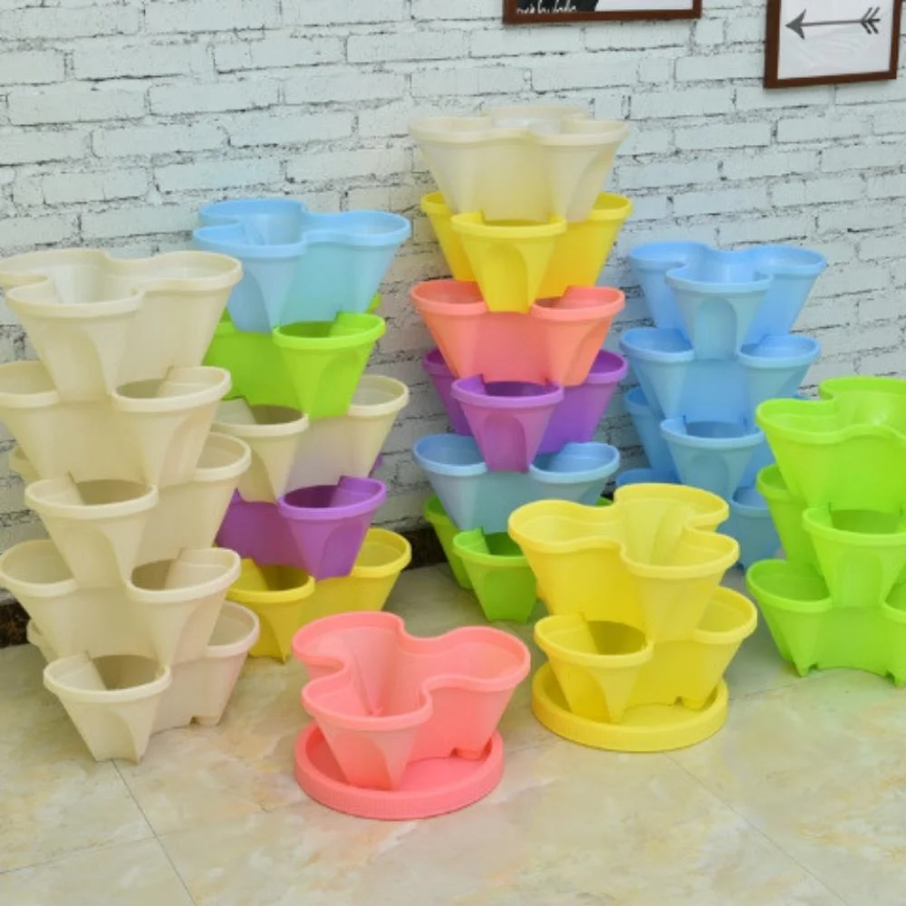 Stackable Flowerpot Plastic Vertical Three-Dimensional Pot Garden Home Combination Vegetable Planting Box Bl20025