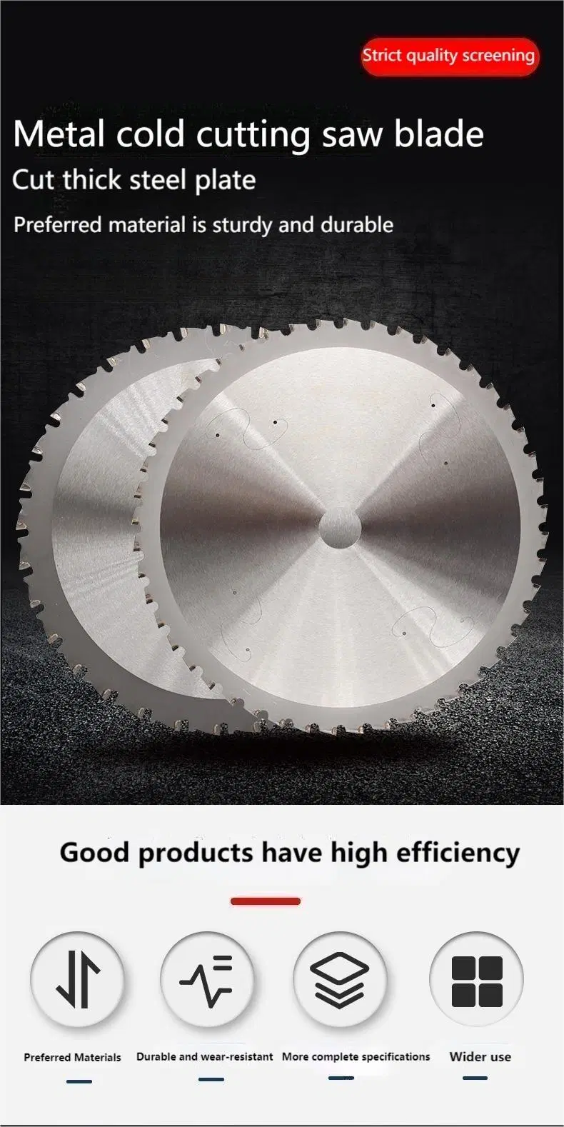 High-Quality Metal Cutting and Iron Cutting Cold Saw Blades Sharp and Long-Lasting