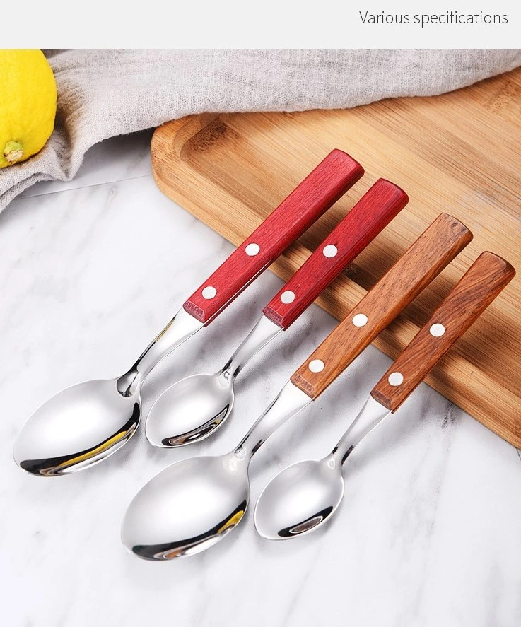 Kitchenware Stainless Steel Tableware &amp; Flatware Cutlery Dessert Spoon Fork Knife