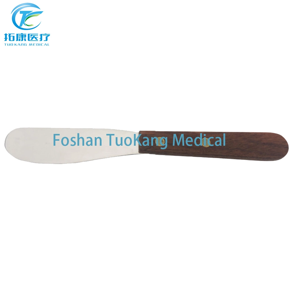 Dental Gypsum Wooden Handle Metal Stirring Trowel, Gypsum Cutter, Orthodontic Dental Gypsum Knife