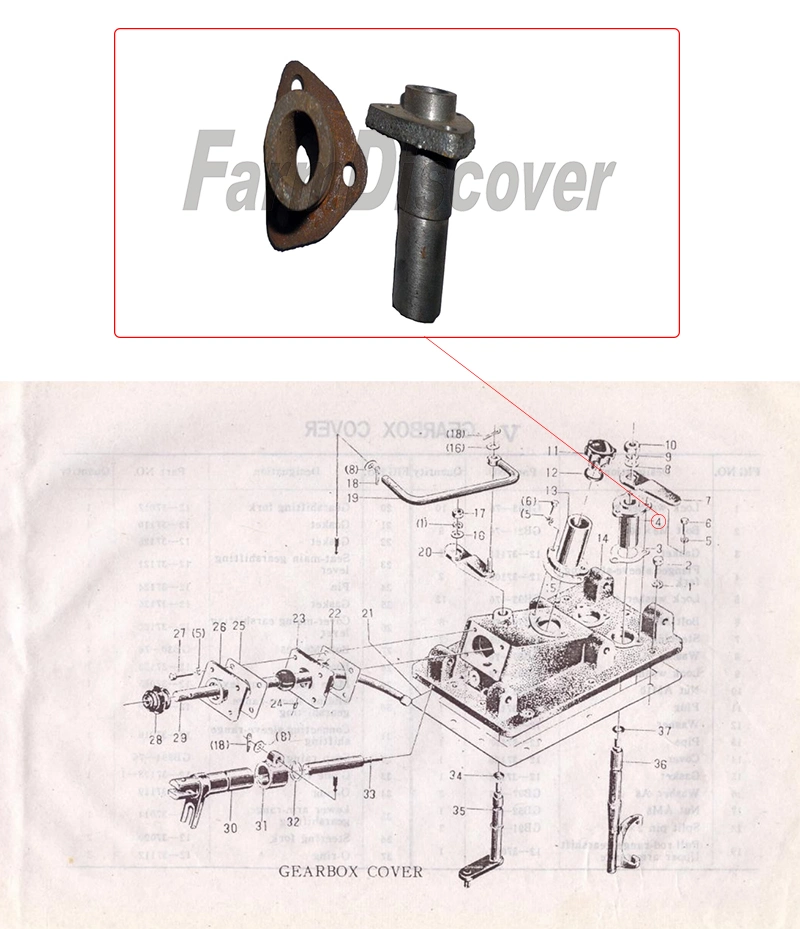 12-37106 Shift Fork Cover for Sifang Power Tiller Gn12