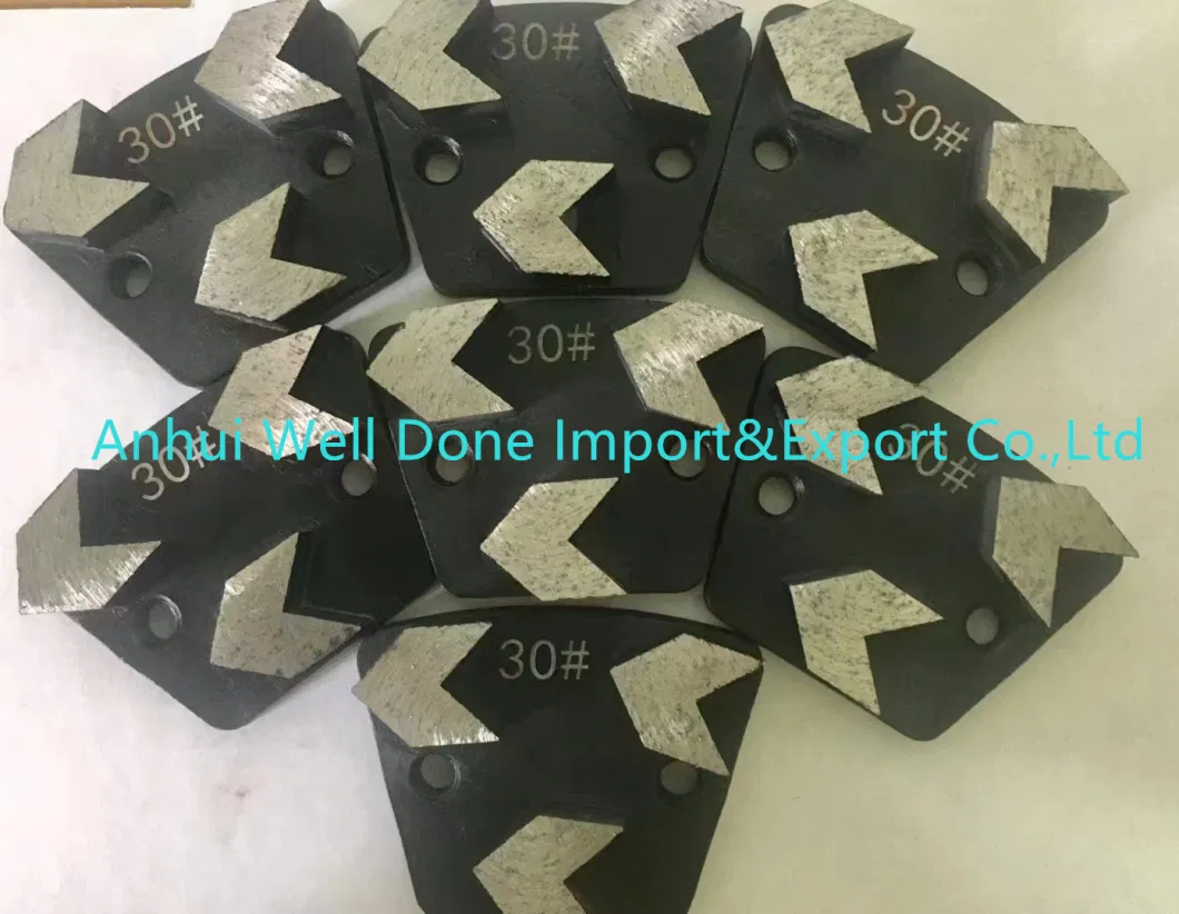 Metal Diamond Grinding Disc Four Segments Soft Bond Concrete Grinding Blade