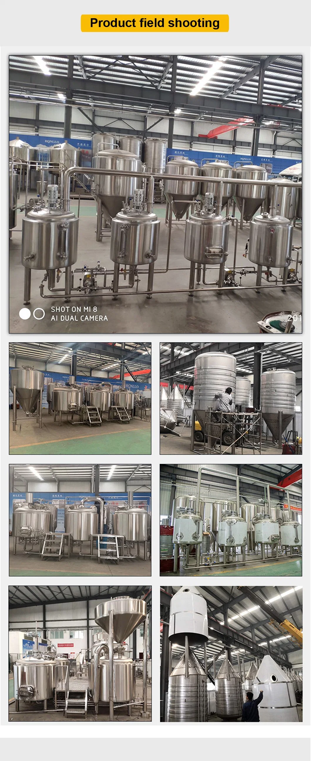 Customized 5000L 3000L Beer Brewery Equipment with Turnkey Project Service