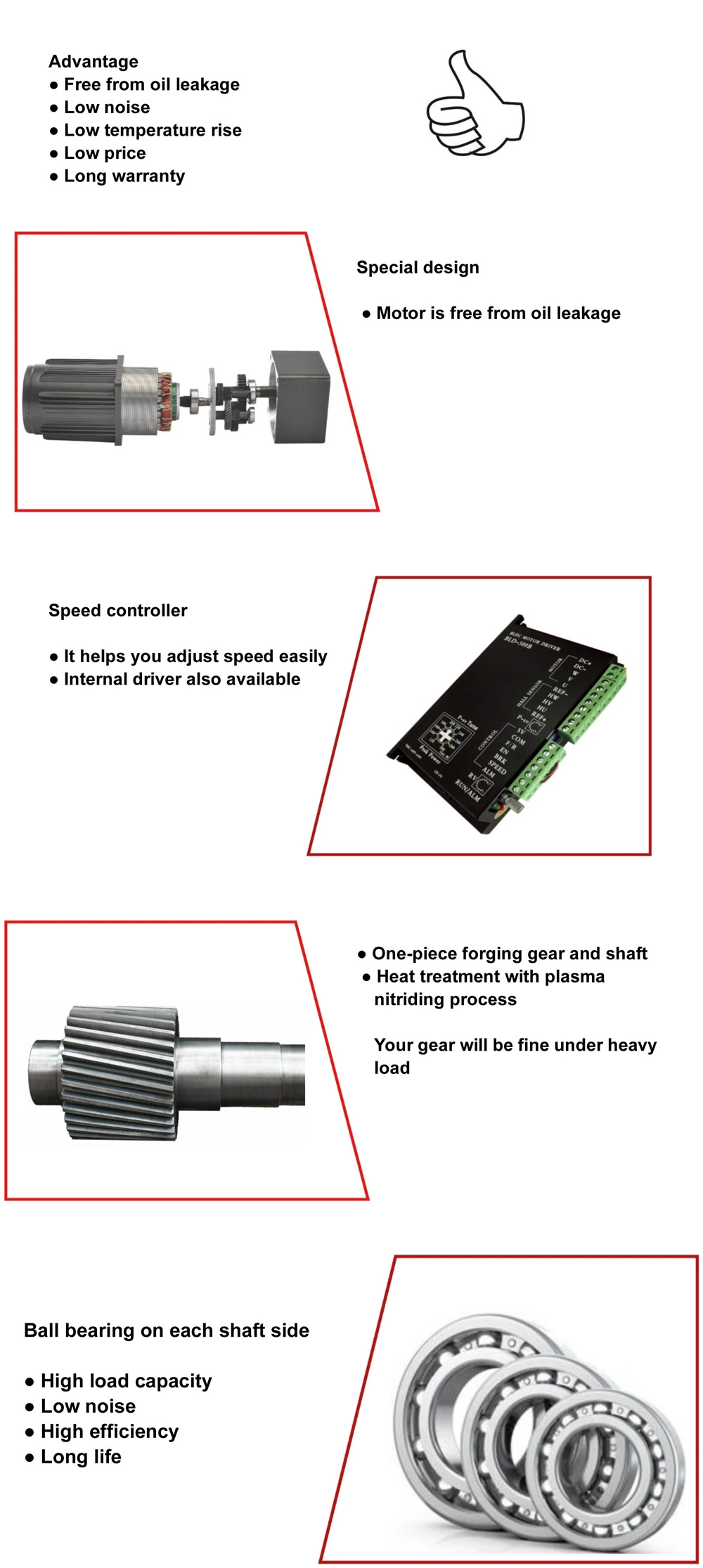 12V 24V DC BLDC Planetary Gear Brushless Motor for Gate Grass Lawn Mower Agv Robot