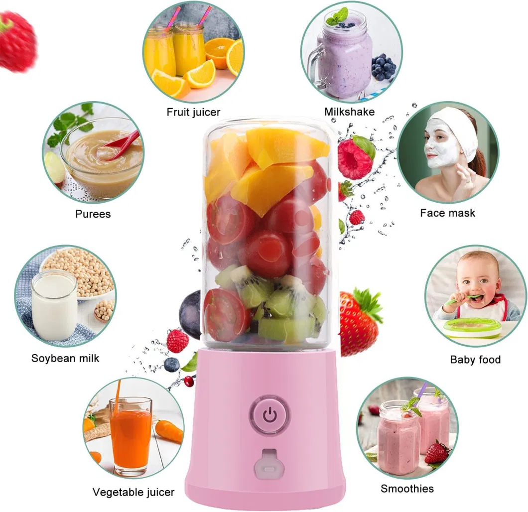 Hot Sale Portable Mini Blender Six Blades for Mixing Electric USB Juicer