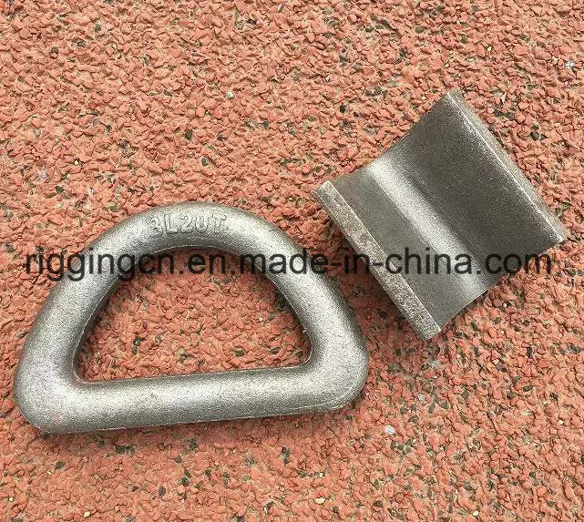 Forged D Lifting Ring with Welding Plate for Lashing Handle