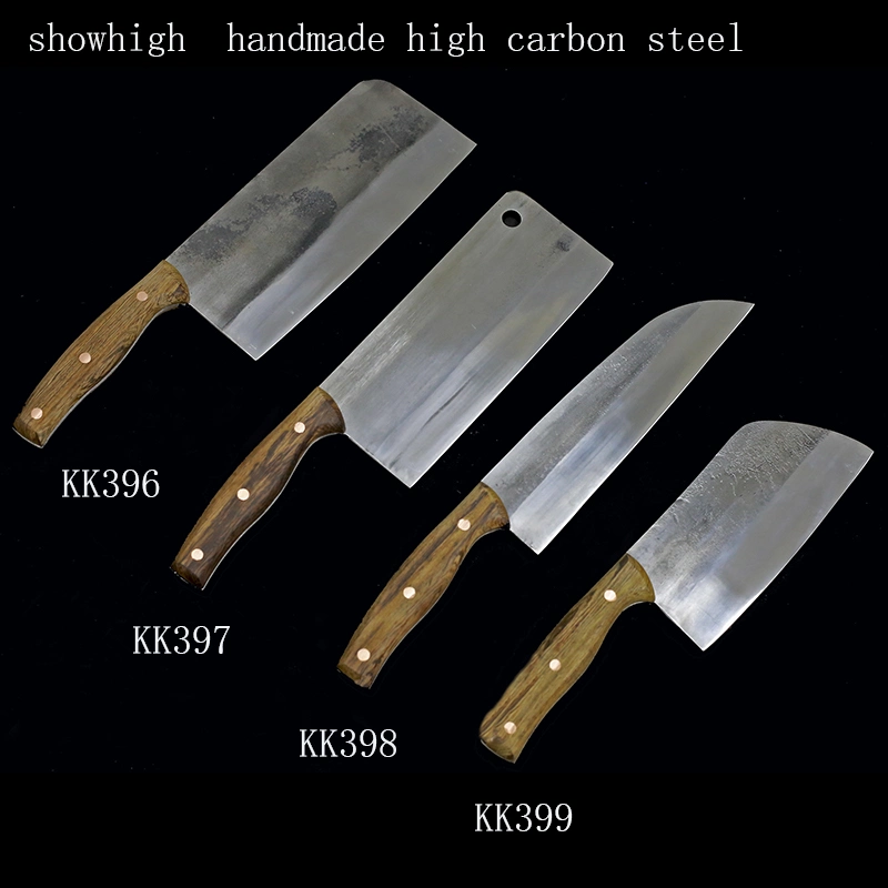 Handmade High Carbon Steel Kitchen Knife Set Chef Knife Santoku Chopper Knife Kk396