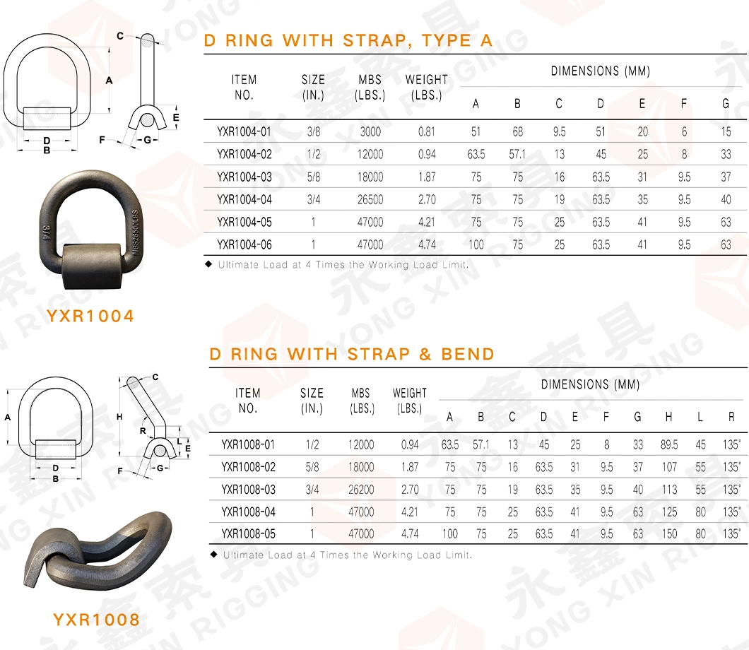 Manufactory Direct Supply High Quality D Type Link Ring for Chain Accessory|Us Type D Ring|Forged Lifting and Sling Lashing D Ring|Sling Chain Part D Ring