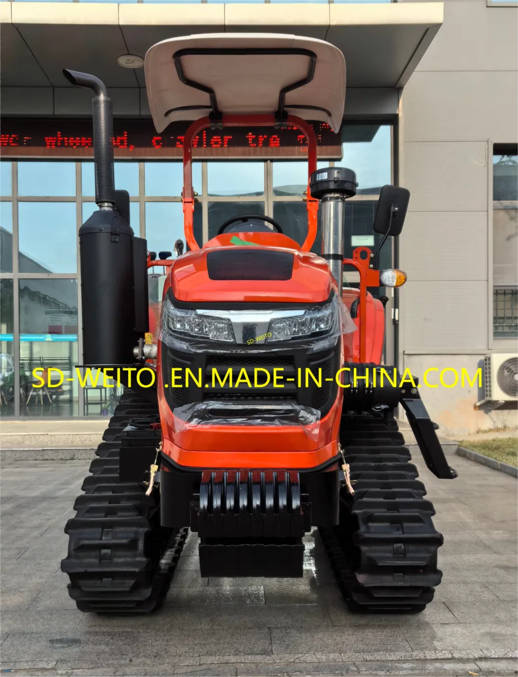 Mini Crawler Rotary Cultivator Ditching Machine 100 HP Farm Paddy Field Walking Track Tractor