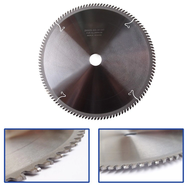 255mm 120t Carbide Tipped Circular Saw Blade for Metal Cutting for Aluminum Profile