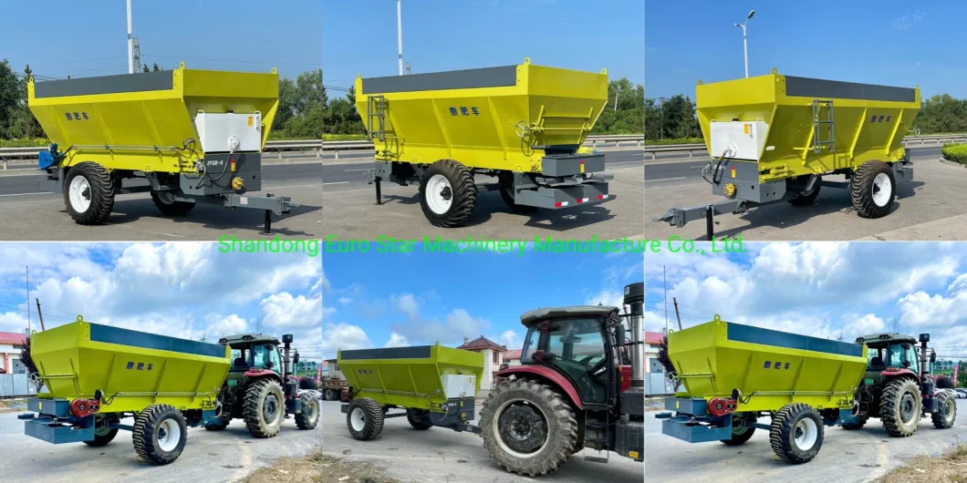 3t 6t 9t Tractor Traction Fertilizer Spreader Compound Applicator Distributor Organic and Lime Farm China Agricultural Machinery Manure Spreader Manufacturer