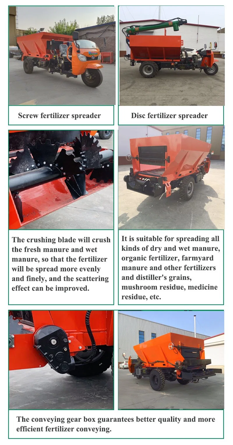 Farm Tractor Mounted Fertilizer Spreader with Agricultural Equipment