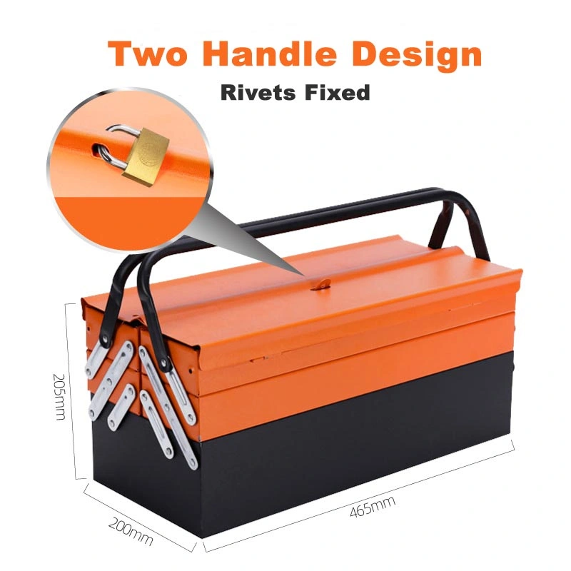 85 PCS 3 Layer Foldable Iron Box Toolbox