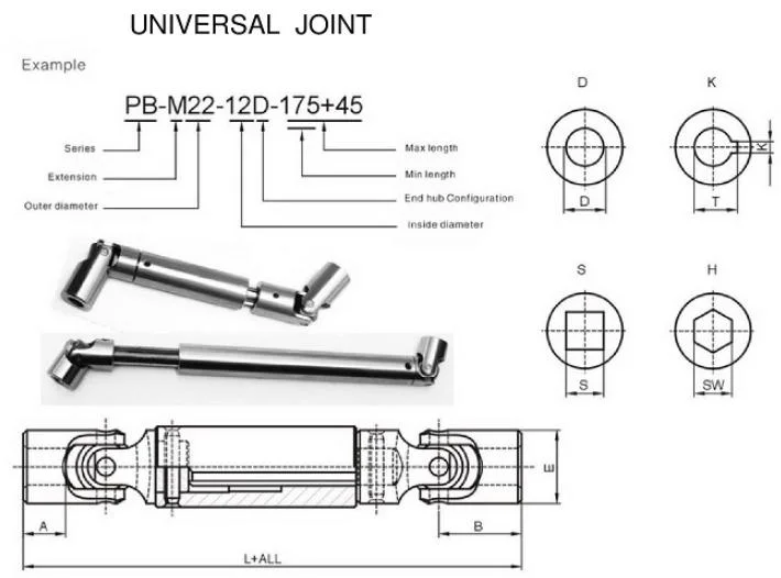 Shaft Universal Joint for Hitachi Single or Double Universal Joint