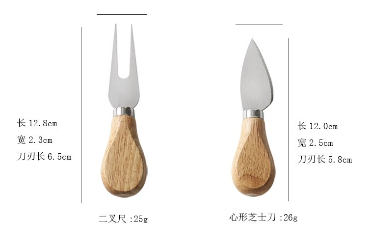 Factory Offer Cheese Knife with Wood Handle Combination Cheese Tool